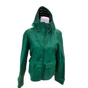 Abercrombie And Fitch Womens Raincoat Size Medium Green Jacket